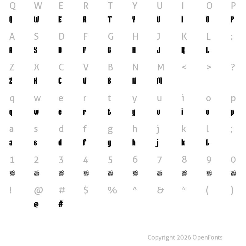Character Map of Kuximen Regular