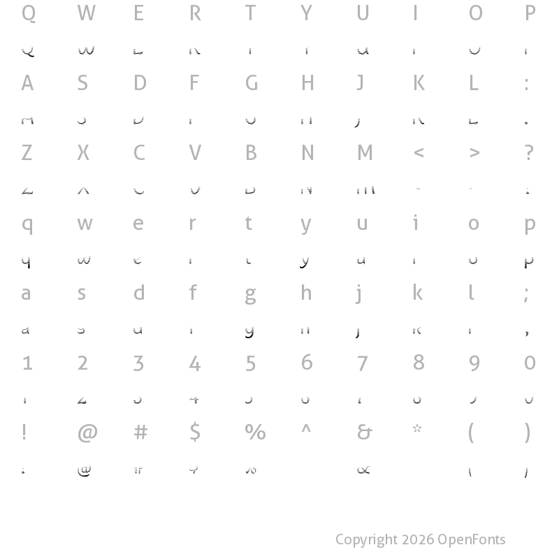 Character Map of Kwokwi Stripes
