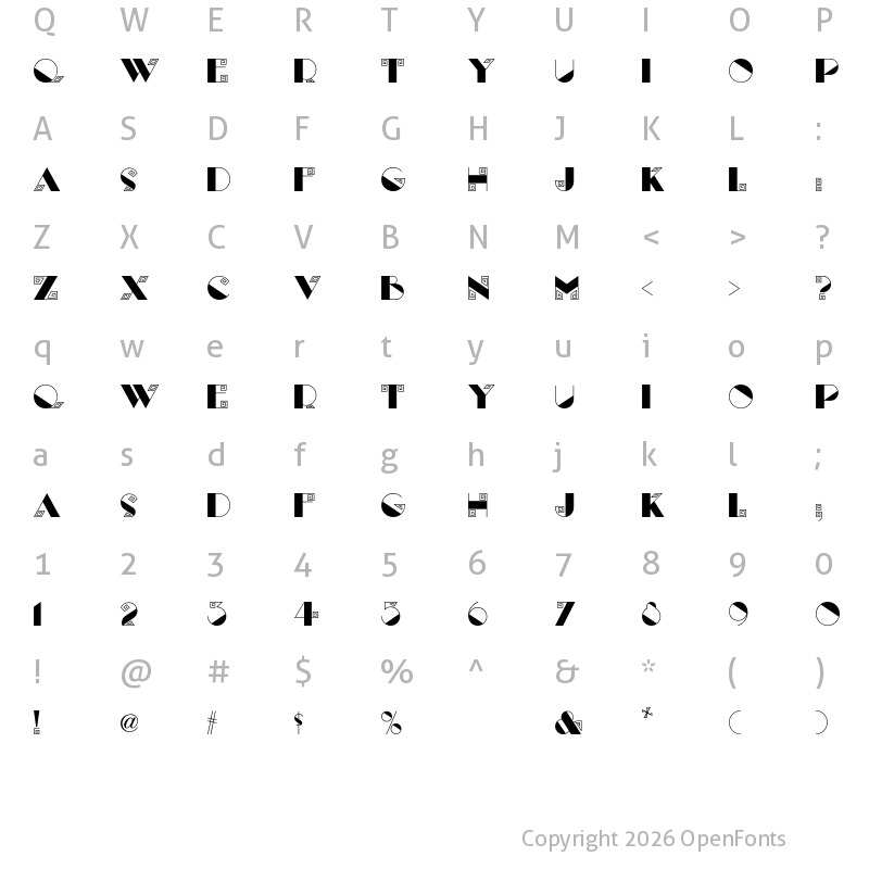 Character Map of Labyrinth NF Regular