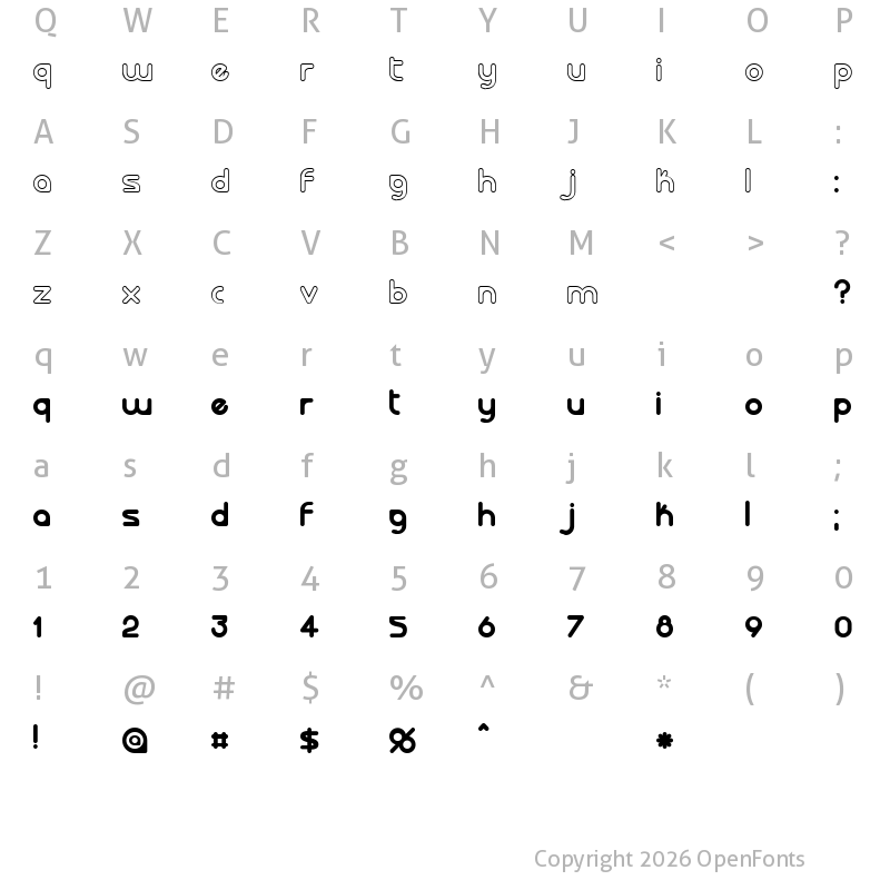 Character Map of laloted Regular