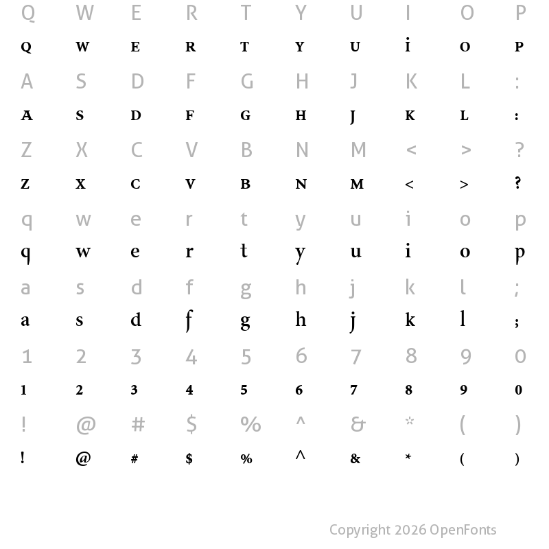 Character Map of Lamini EQ smallverz