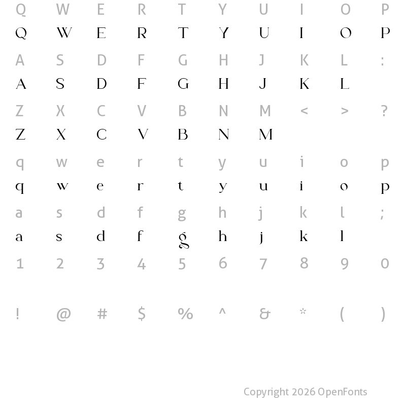 Character Map of LancheDemo Regular