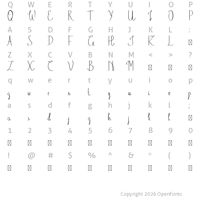 Character Map of Lansbury G Demo Regular