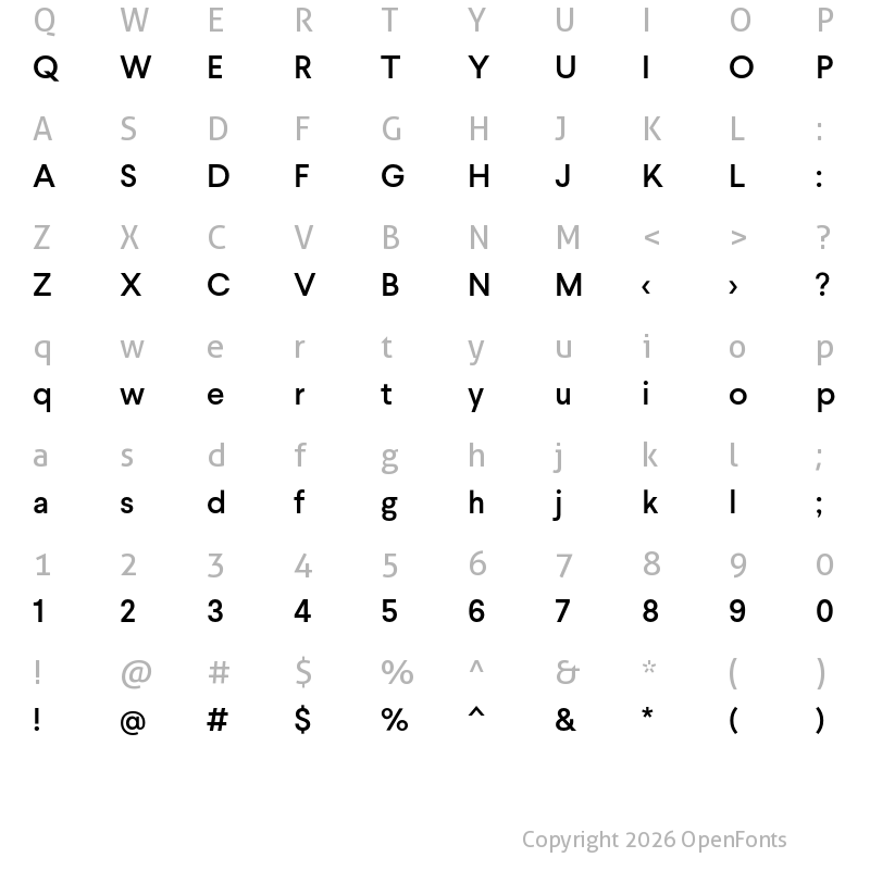 Character Map of Larsseit Medium