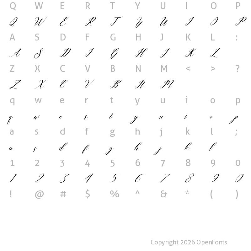 Character Map of last night Regular