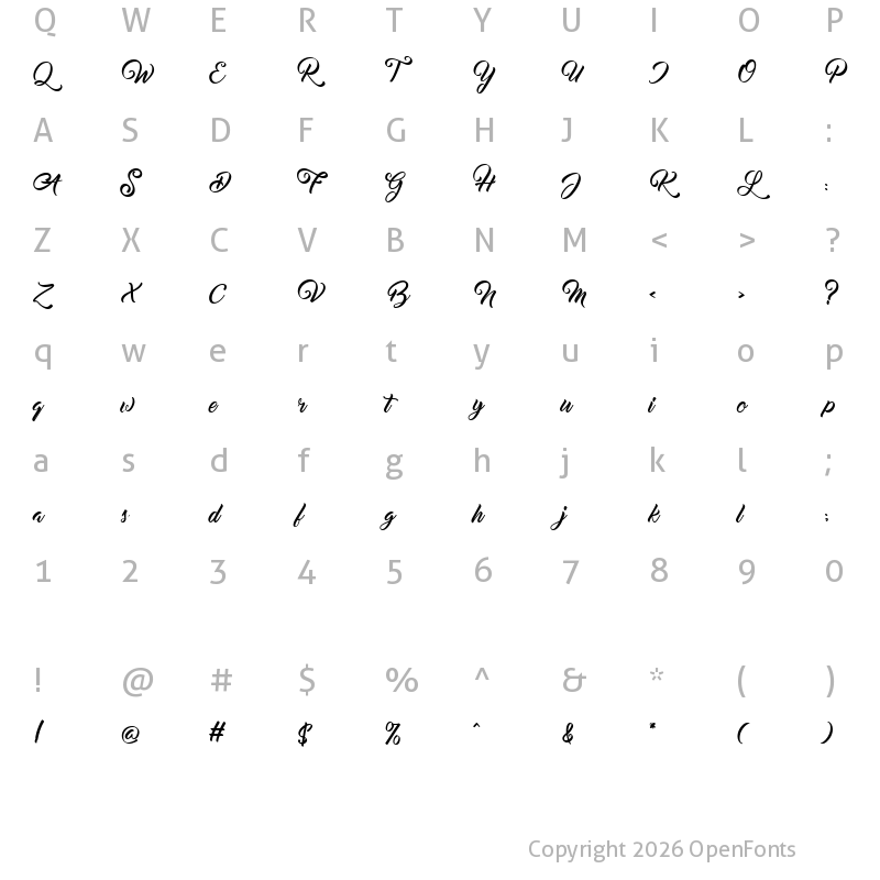 Character Map of Lazarus Regular