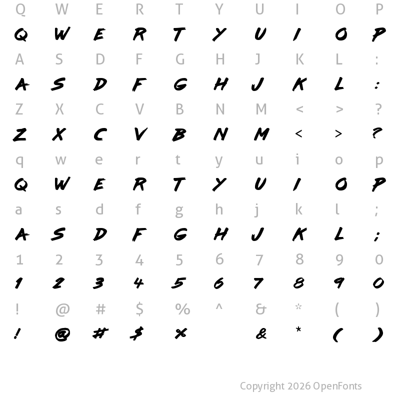 Character Map of lazer84 Regular