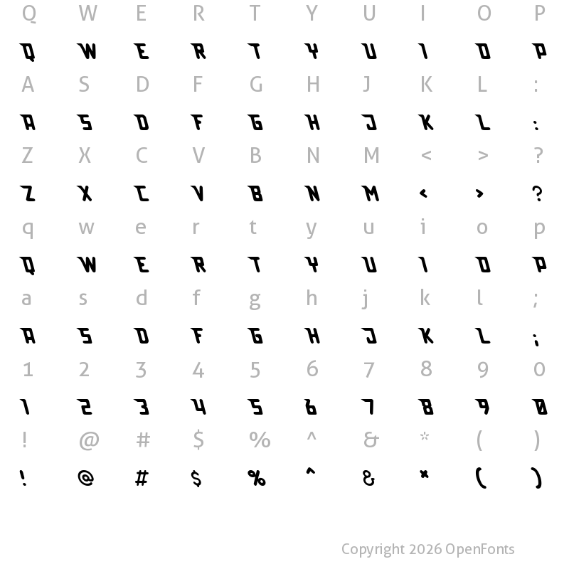 Character Map of Lazerbeam surprise Regular