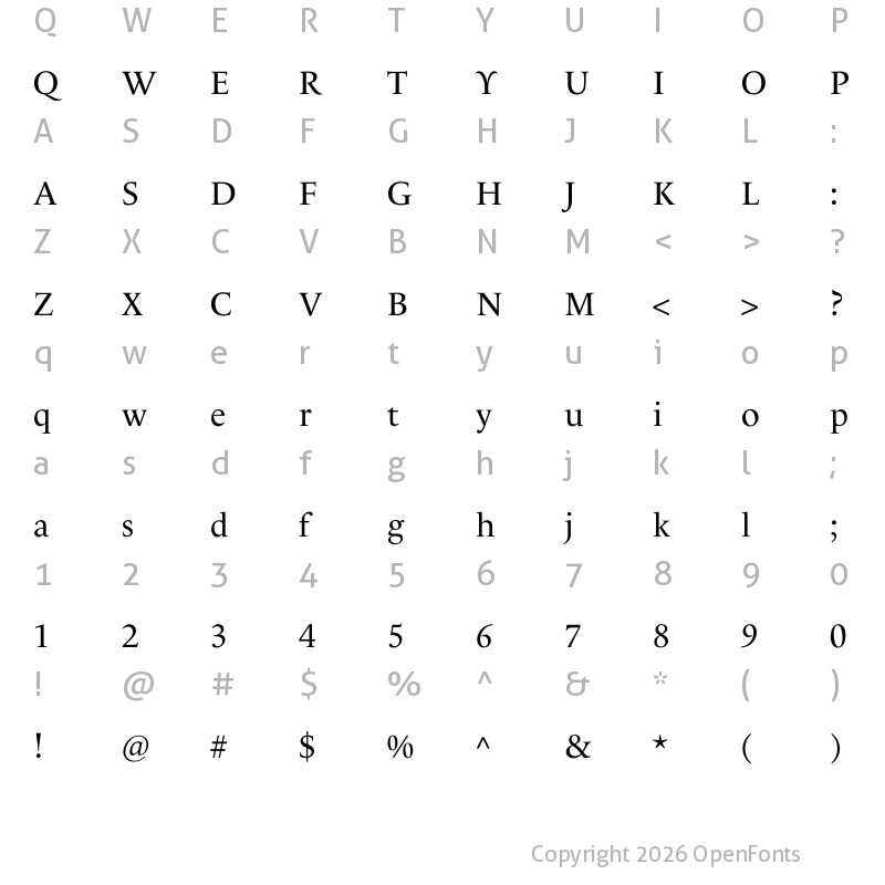 Character Map of Le Monde Livre Cla Std Regular