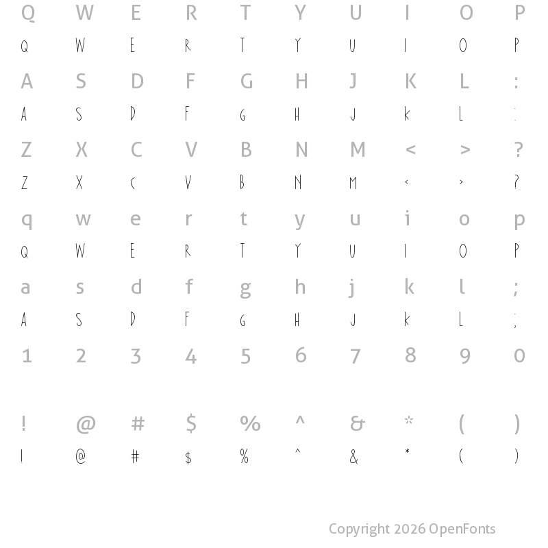 Character Map of Leader Santa Regular