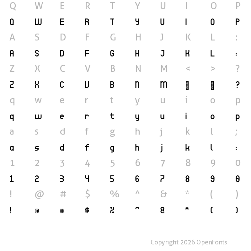 Character Map of Lee Haus Sans Regular