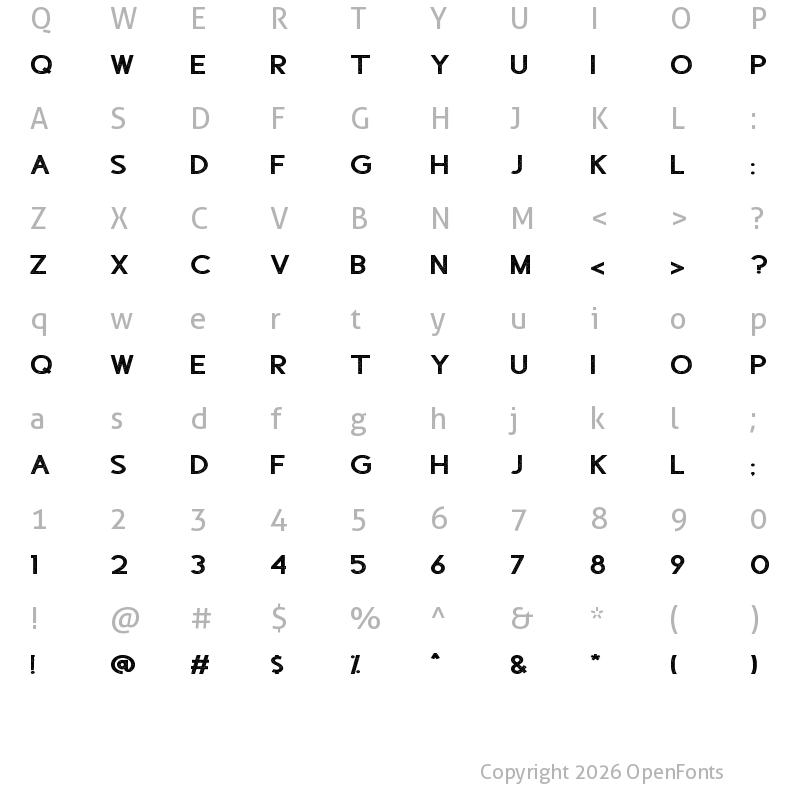 Character Map of Lembaten Stamp