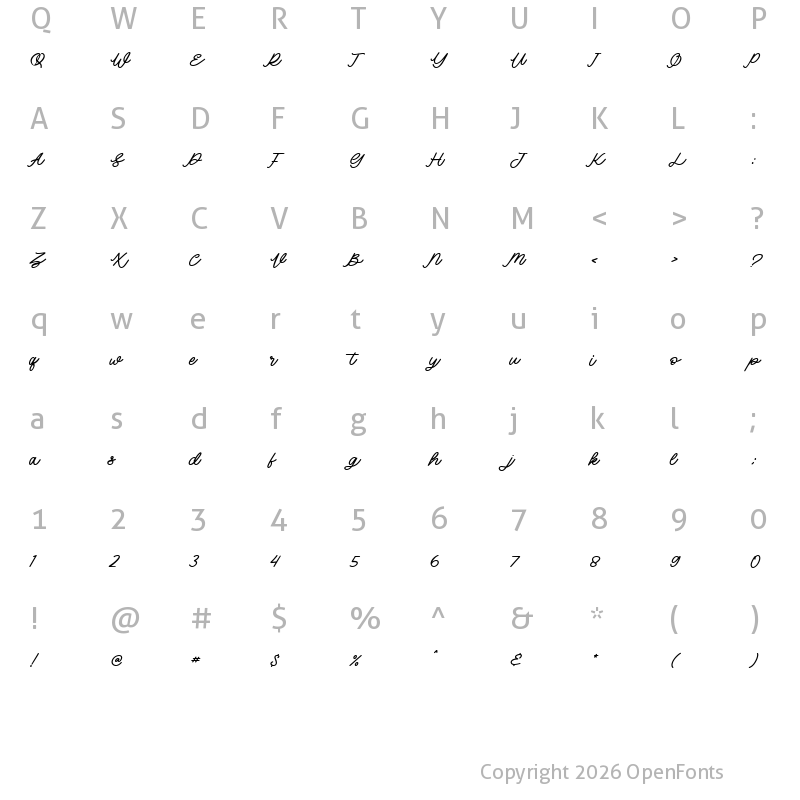 Character Map of Lenteras Regular