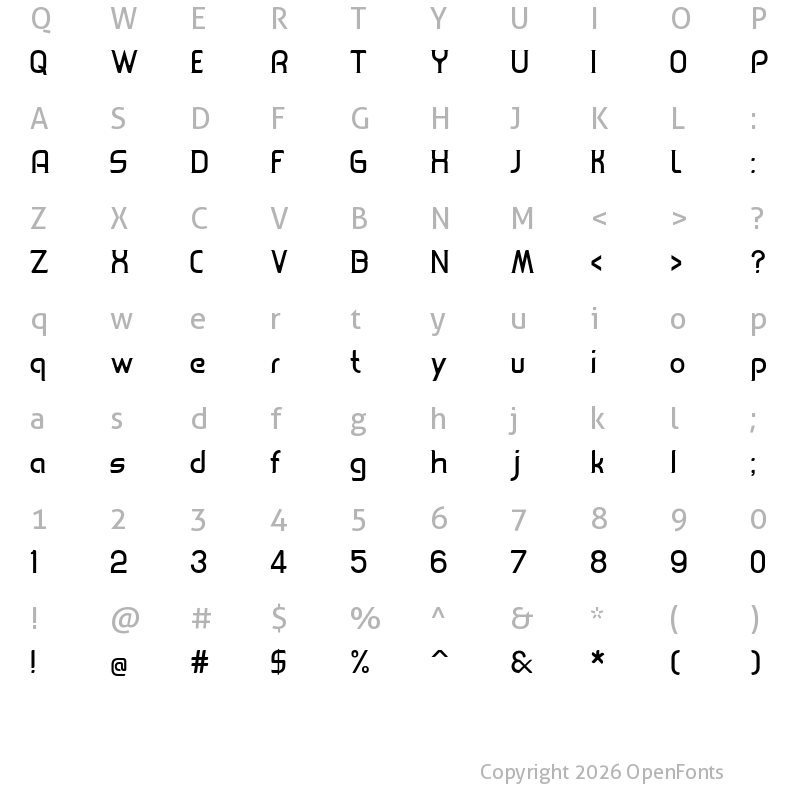 Character Map of Leoscar Serif
