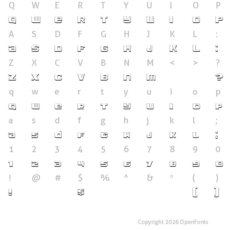 Character Map of Leprosy 3D Regular