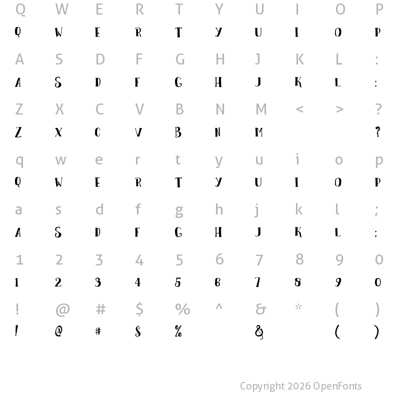 Character Map of LETTER GIRLS Regular