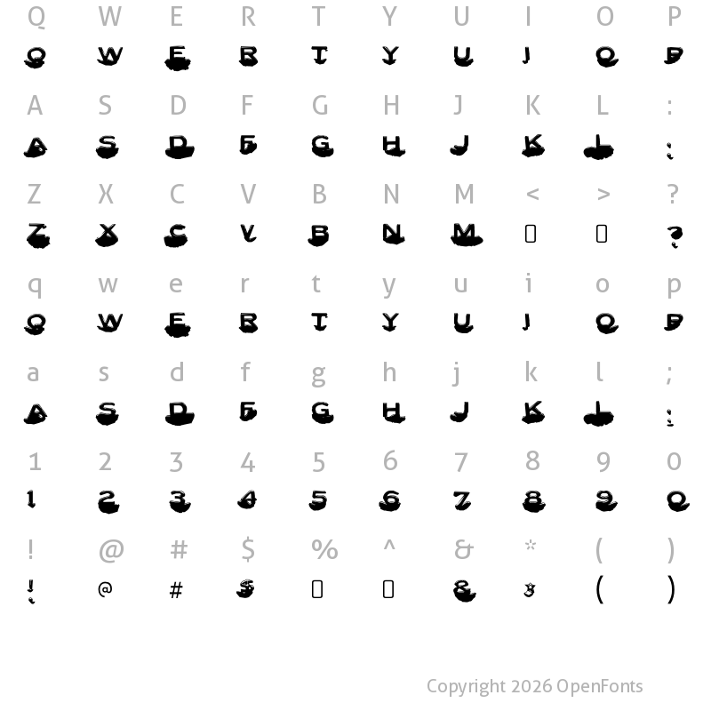 Character Map of Letter Set C