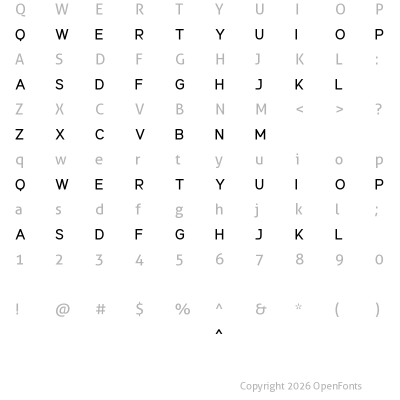 Character Map of Lettrebelle Regular
