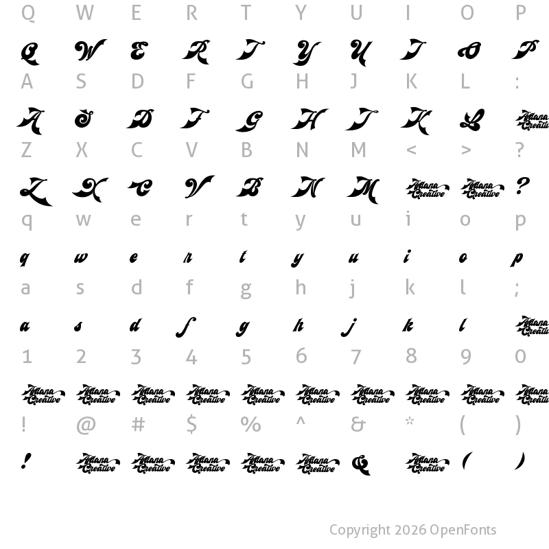 Character Map of Lettro Regular