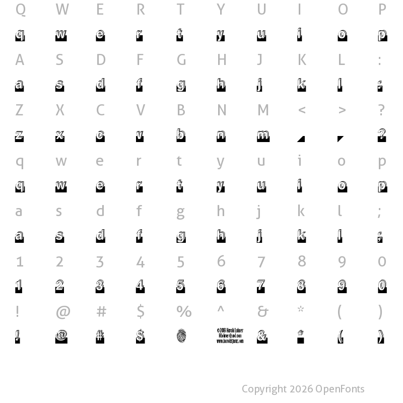 Character Map of Level Regular
