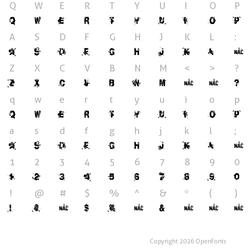Character Map of Liberty City Ransom Regular