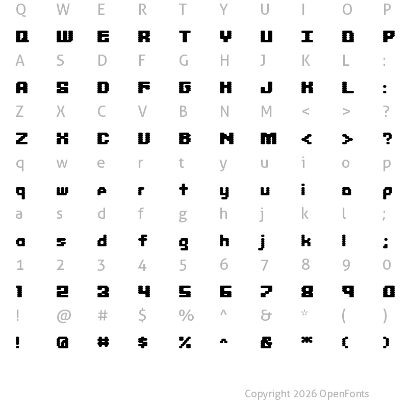 Character Map of Libritabs Regular