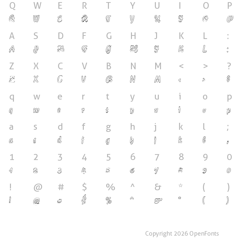 Character Map of Lichte Graphic CAT Regular