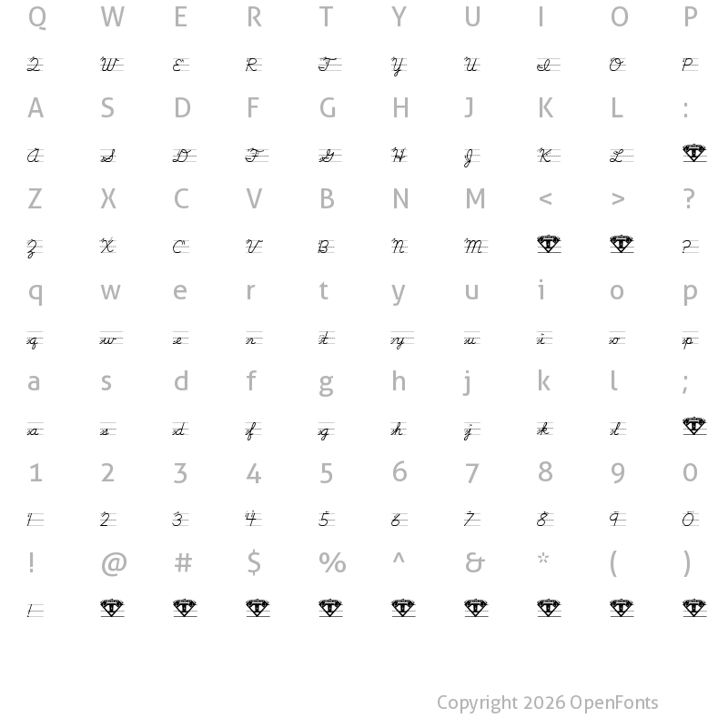 Character Map of Life-Lessons Regular