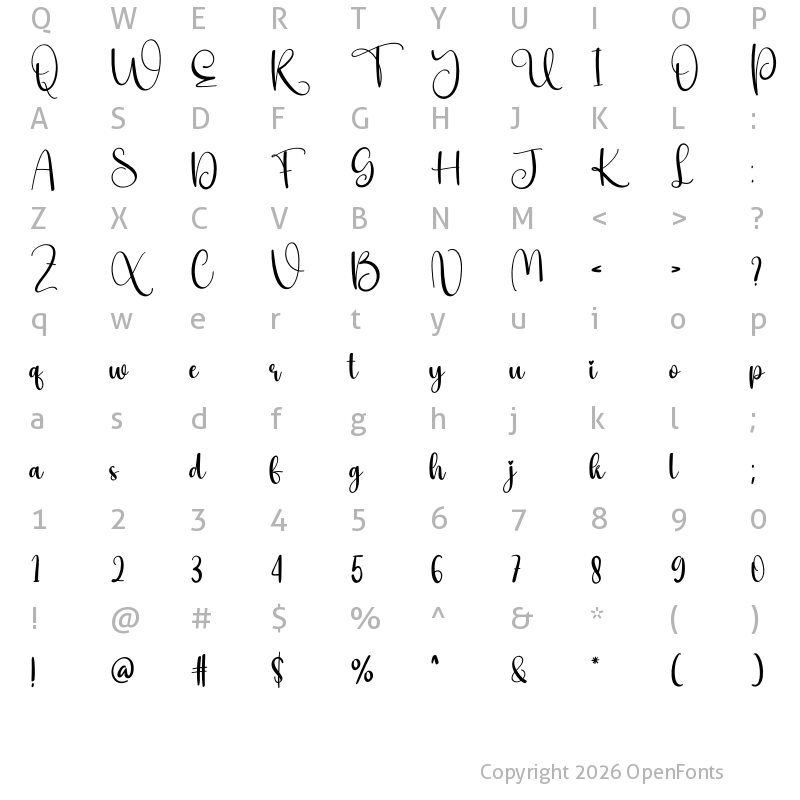 Character Map of Lightbox Regular