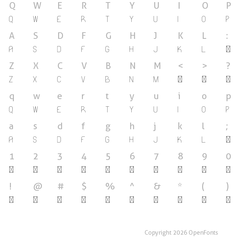 Character Map of Likeguard Demo Light