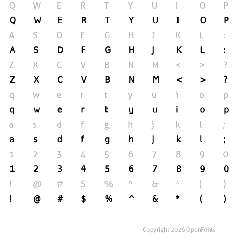Character Map of Lilongue Sans Bold