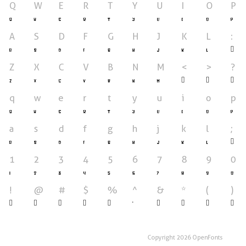 Character Map of Limoline Bold