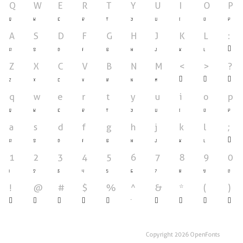 Character Map of Limoline Regular