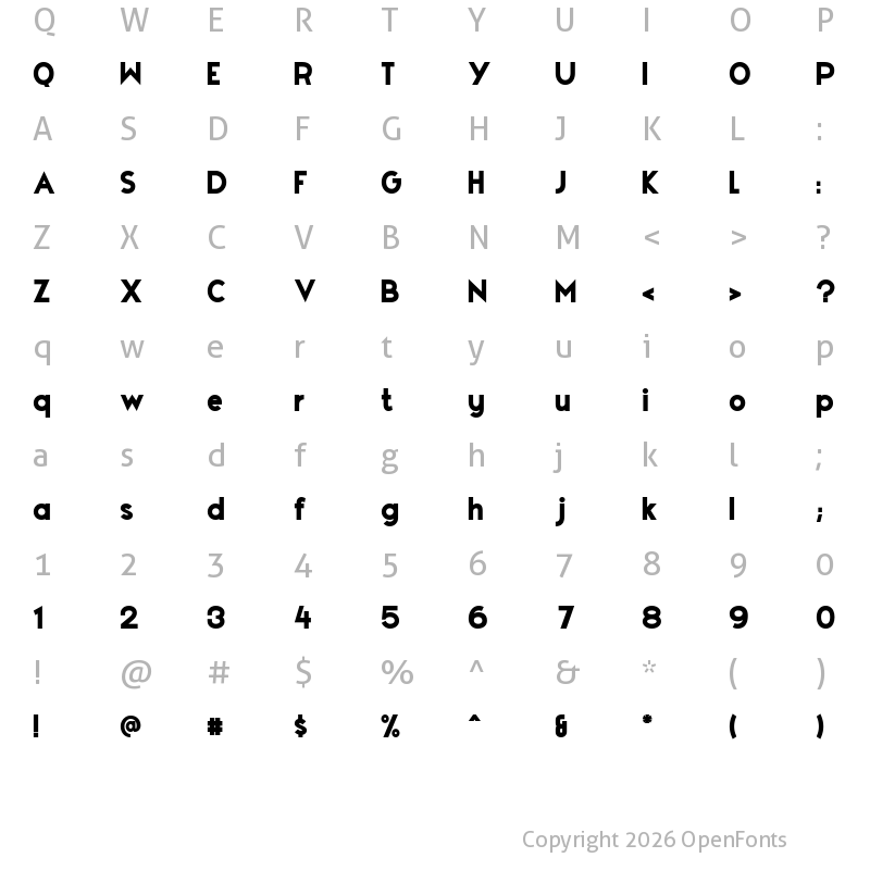 Character Map of Lincoln Display ExtraBold