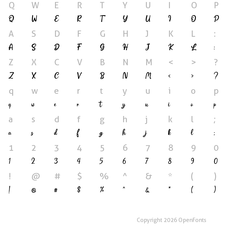 Character Map of Lindra Regular