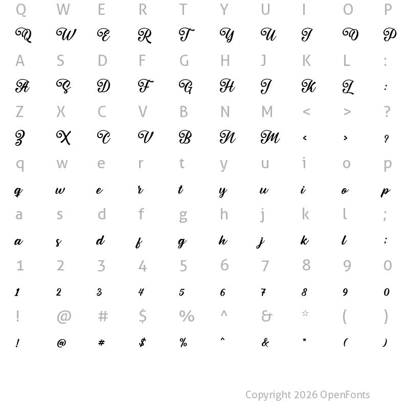 Character Map of Lingstone Regular