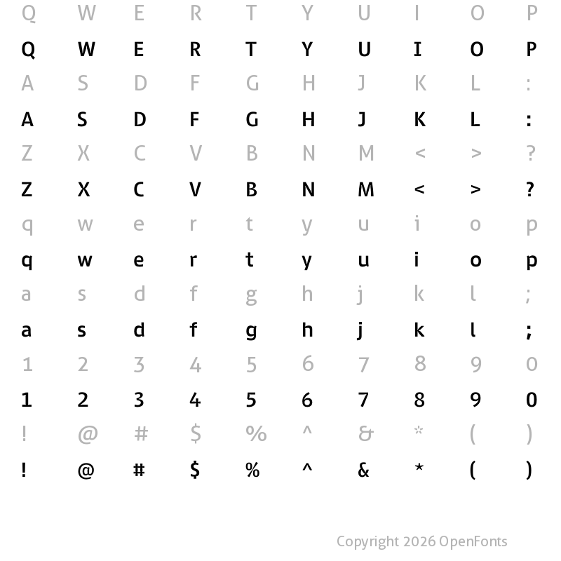 Character Map of Lipa Agate Low Bold