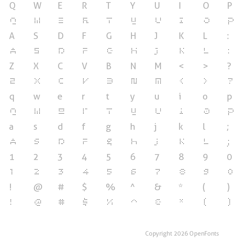 Character Map of Littlebit Square Blocky Small