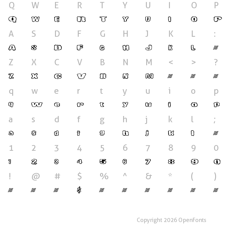 Character Map of LittleSpooky Regular