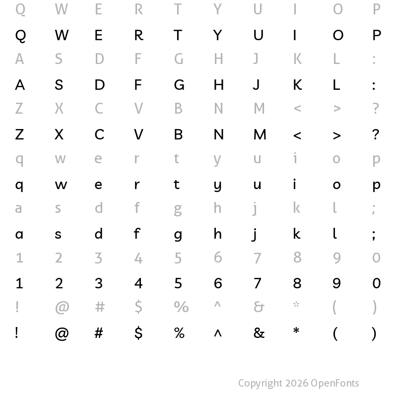 Character Map of Livvic Medium