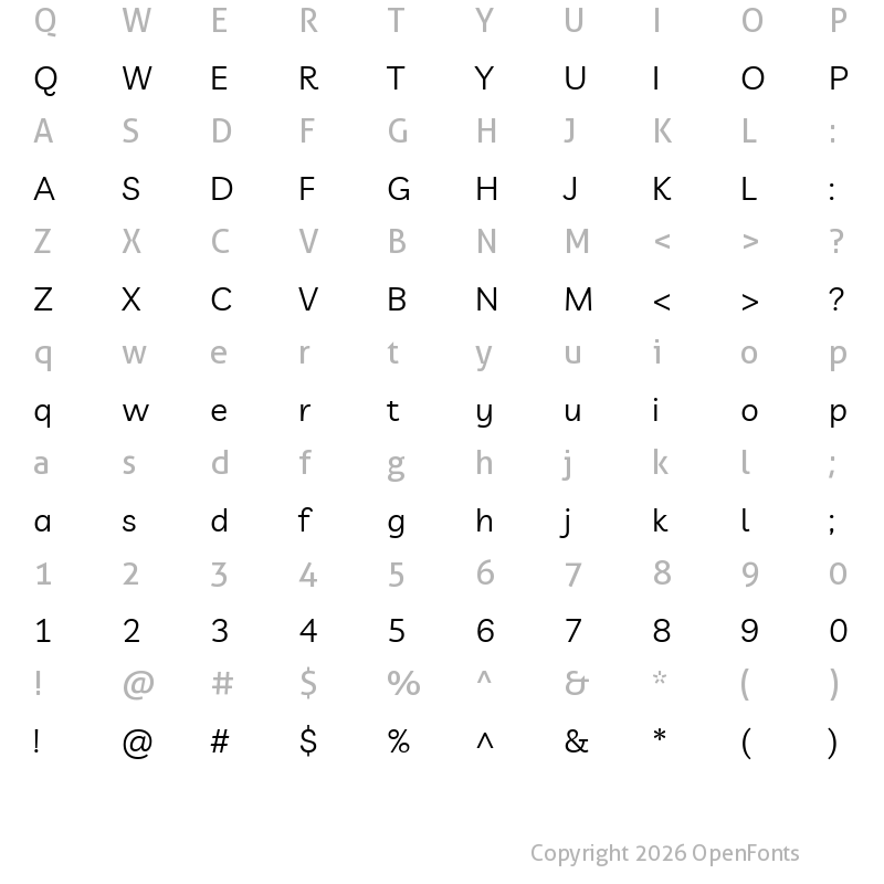 Character Map of Livvic Regular