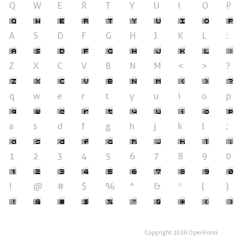 Character Map of Logic twenty-five Normal Regular