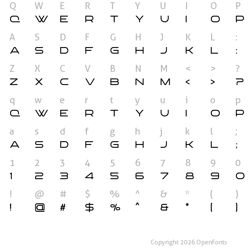 Character Map of LOGOTYPE Medium