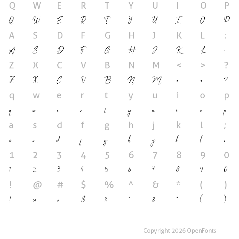 Character Map of London Road Regular