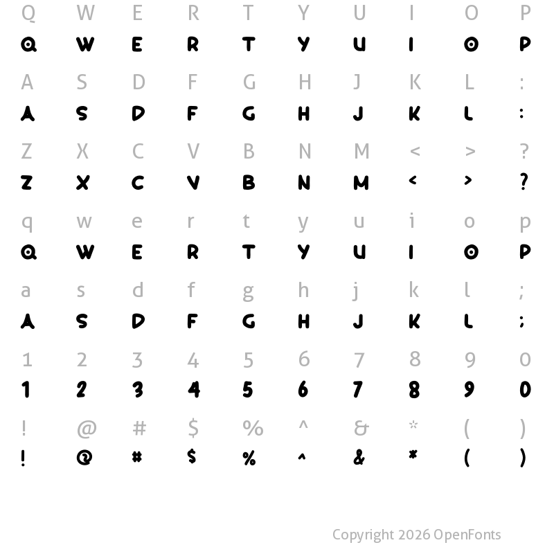 Character Map of Lost In Space Regular