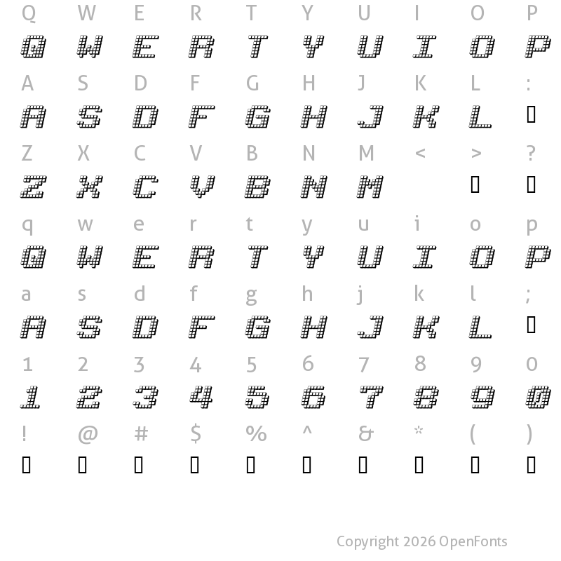 Character Map of LotsOfDotz Regular