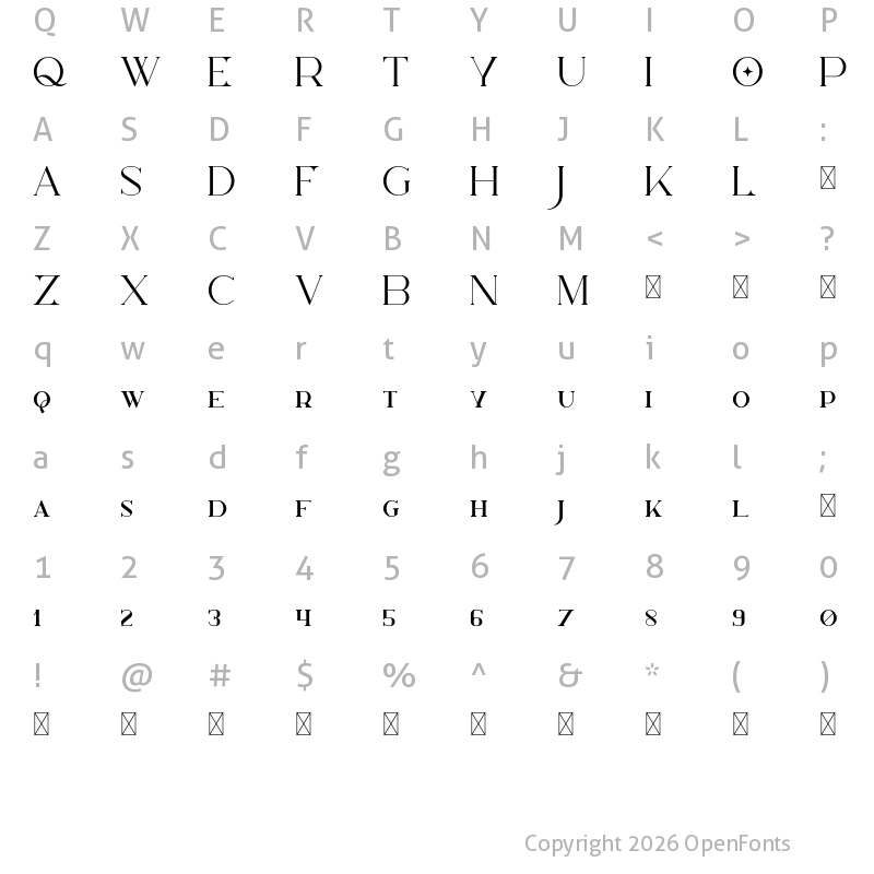 Character Map of LotusEater Regular