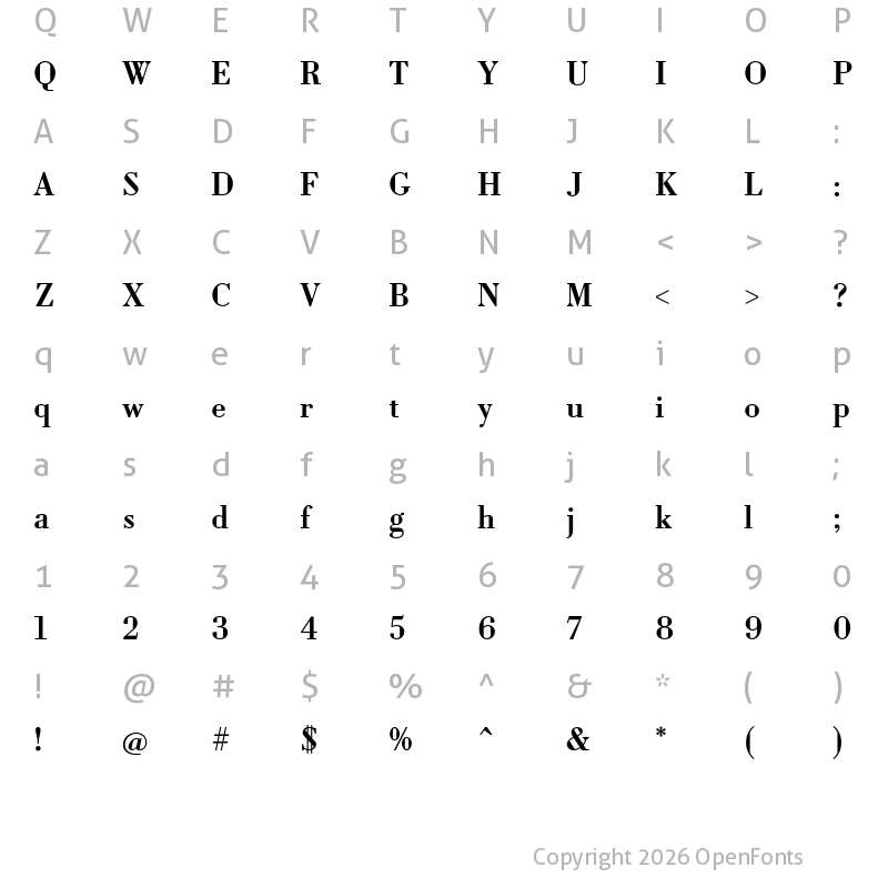 Character Map of Louvette Text Semi Bold