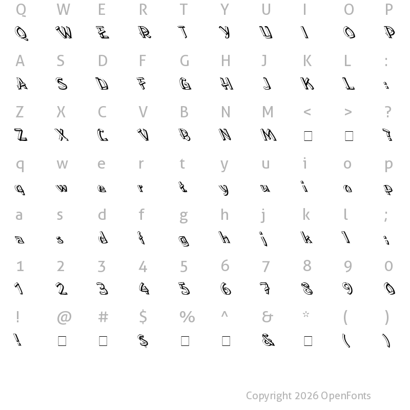 Character Map of Lower East Side Lefty
