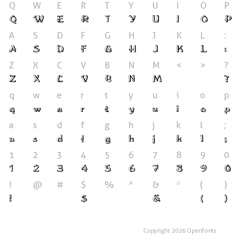 Character Map of Lower East Side Wide